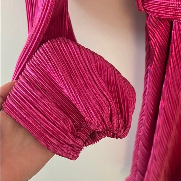 Vibrant Pink Long Sleeve Dress - Picture 8 of 8